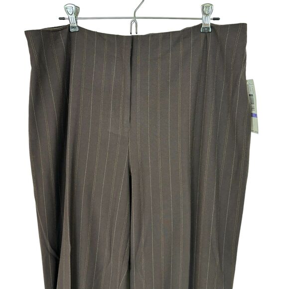NWT Vintage David Brooks Brown Straight Leg Dress Pants Women’s 18 - Picture 3 of 7